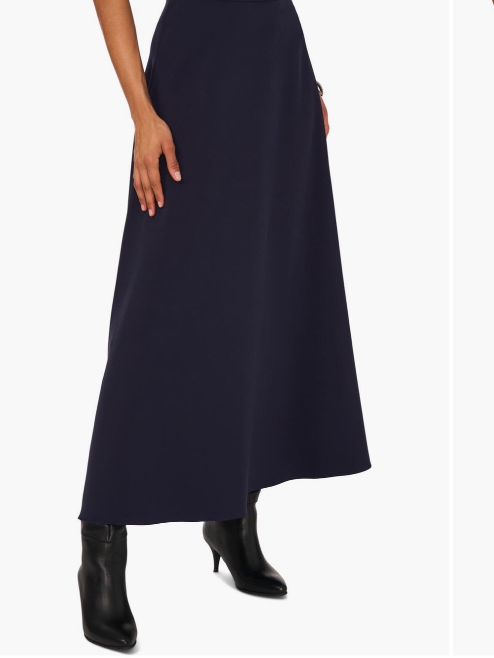 1. State Navy A-Line Midi Skirt